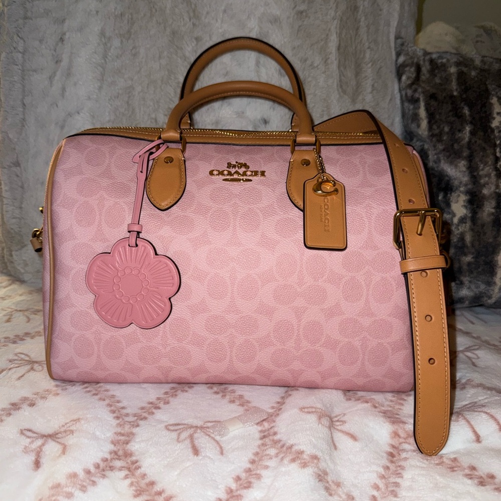 Coach Powder Pink Large Rowan - Signature Canvas - 2026 Drop - BRAND NEW!